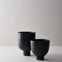 Jarron Ceramica Negra set x 2 Taino - comprar online
