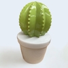 Maceta Con Cactus Grande Ceramica 30 cm x 15 cm