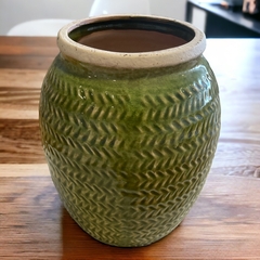 Jarron Ceramica Verde 24 cm - comprar online