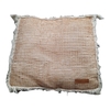 Almohadon Ginebra Yute y Lienzo Beige y Blanco 50x50