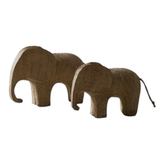 Adorno deco elefantes de poliresina x 2