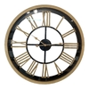 Reloj metal vidrio madera numeros romanos 80cm