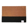 Felpudo coco natural y negro 40x60 liso grueso goma antideslizante