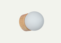 Lampara Aplique Esfera Madera Paraiso 18 cm alto x 14 diametro - comprar online