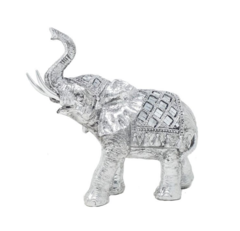 Elefante de Resina 23 cm Espejado