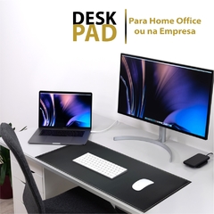 2000 - Desk Pad 78x32cm DUPLA FACE PRETO E MARROM C/ COSTURA - comprar online
