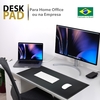 2020 - Desk Pad 90x40cm DUPLA FACE PRETO E MARROM C/ COSTURA na internet