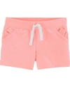 SHORT CARTERS BABADO BOLSO LARANJA NEON