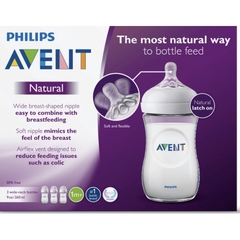 MAMADEIRA AVENT 260ml COM 3 UNIDADES TRANSPARENTE - comprar online