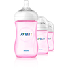 MAMADEIRA AVENT 260ml COM 3 UNIDADES ROSA - comprar online