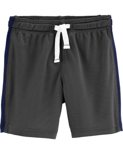 SHORT CARTERS MESH CINZA ESCURO COM MARINHO