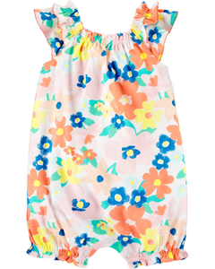 ROMPER CARTERS FLORAL BUBBLE