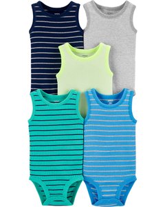 KIT 5 BODYS CARTERS LISTRADO