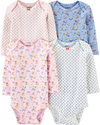 KIT 4 BODYS CARTERS FLORAL ROSA