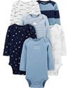 KIT 6 BODYS CARTERS HELLO CUTIE AZUL