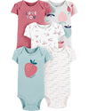 KIT 5 BODYS CARTERS STRAWBERRY