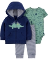 CONJUNTO 3 PECAS CARTERS AGASALHO FLEECE DINOSSAURO