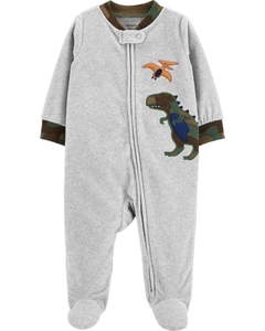 MACACÃO CARTERS FLEECE DINOSSAURO PUNHO CAMUFLADO