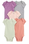 KIT 5 BODYS CARTERS LISO COM PREGAS