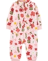 MACACÃO CARTERS FLEECE FLORAL ROSA