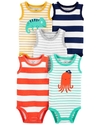 KIT 5 BODYS CARTERS REGATA POLVO/CAMALEAO