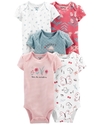 KIT 5 BODYS CARTERS JARDIM, FLORES