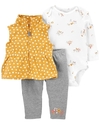 CONJUNTO 3 PECAS CARTERS COLETE POA AMARELO