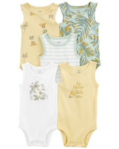 KIT 5 BODYS CARTERS REGATAS TROPICAL