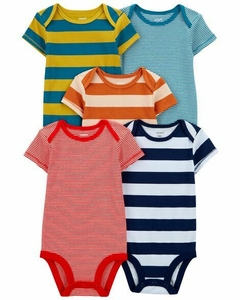 KIT 5 BODYS CARTERS LISTRADOS COD. 24071004