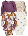 kit 4 bodys Carters FLORAL COD.24061012