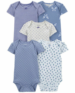 KIT 5 BODYS CARTERS POA AZUL COD. 24071031