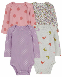 kit 4 bodys Carters PASSARINHOS COD.24061017