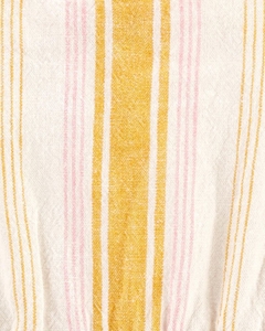 VESTIDO CARTERS DE LINHO LISTRADO AMARELO - comprar online