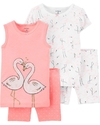 PIJAMAS CARTERS 4 PECAS FLAMINGO