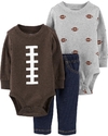 CONJUNTO 3 PECAS CARTERS BASEBALL MARROM