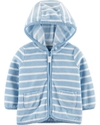 MOLETON CARTERS FLEECE LISTRADO AZUL