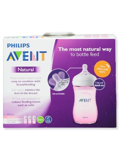 MAMADEIRA AVENT 260ml COM 3 UNIDADES ROSA na internet