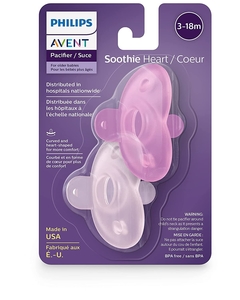 CHUPETA AVENT SOOTHIE CORACAO - 2 UNID. 3-18 MESES - ROSA - comprar online