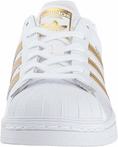 TENIS ADIDAS SUPERSTAR BRANCO E DOURADO - Babies Planet