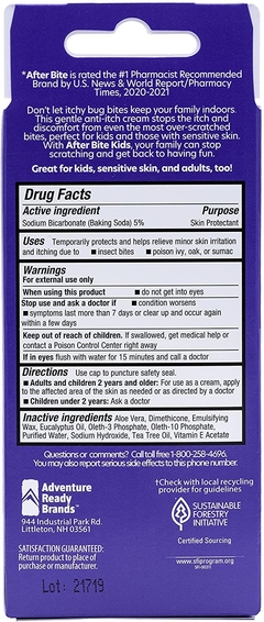 AFTER BITE KIDS 20 gr - PARA ALIVIO IMEDIATO DE PICADAS DE INSETOS - comprar online