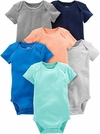 KIT 6 BODYS SIMPLE JOY BY CARTERS LISO COD. 24081002