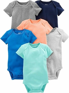 KIT 6 BODYS SIMPLE JOY BY CARTERS LISO COD. 24081002