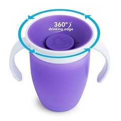 KIT 2 COPO MIRACLE 360 COM ALÇA ROSA E ROXO 207 ml na internet