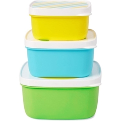 KIT 3 POTES DE LANCHE ZOO SKIP HOP GIRAFA - comprar online