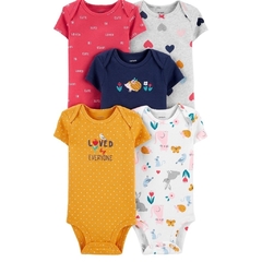 KIT 5 BODYS CARTERS CORACAO