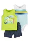 CONJUNTO 3 PECAS CARTERS CARRO PRAIA