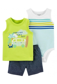 CONJUNTO 3 PECAS CARTERS CARRO PRAIA