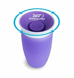 COPO MIRACLE 360 ROXO MUNCHKIN COM TAMPA 296ml - comprar online