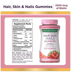 NATURE BOUNTY HAIR SKIN NAILS 140 GUMMIES - MORANGO - comprar online