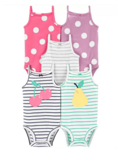 KIT 5 BODYS CARTERS REGATA FRUTAS